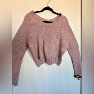 Poof! Dusty Pink Crew Neck‎ Sweater